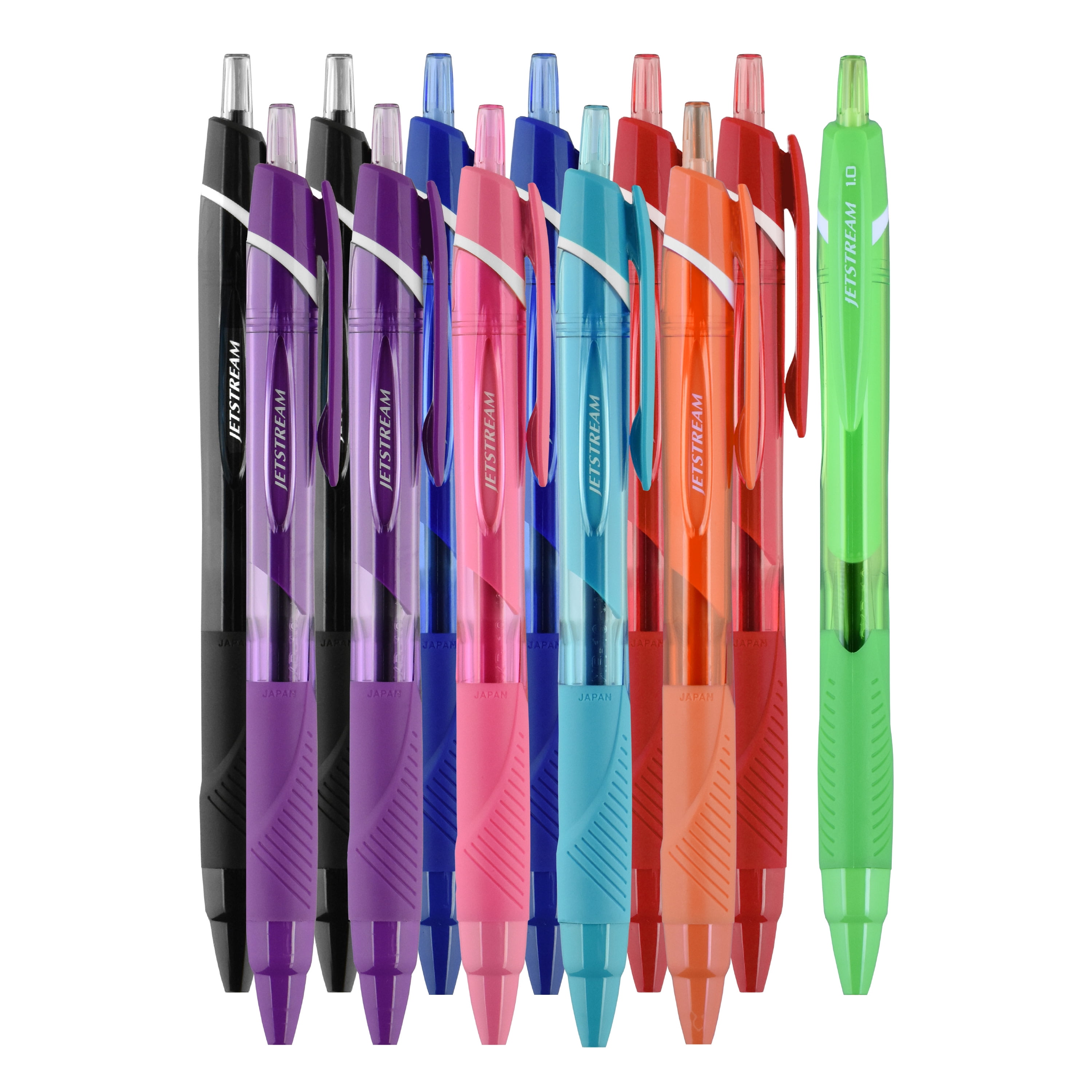 6 Violet pens x Uni-Ball JetStream SXN-150C 0.5mm Oil Based Ballpoint Ball 