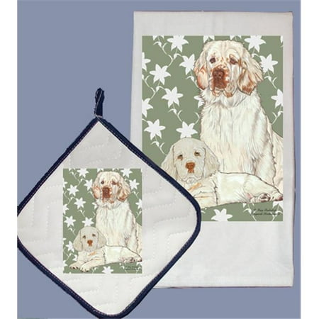 

Dish Towel and Pot Holder Set - Clumber Spaniel