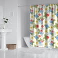 thumbnail image 2 of Pioneer Flower Floral Print Pattern Shower Curtain 72"x72", Bathroom Decorative Shower Curtain Set with 12 Hooks, Waterproof Washable, 2 of 6