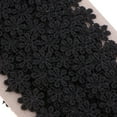 thumbnail image 4 of Cinta de adorno de encaje floral de 15 yardas, 1,2 cm de ancho, bordada. Negro, 4 of 9
