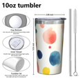 thumbnail image 4 of Colorful Polka Dot Pattern 10oz Tumblers Stainless Steel Tumbler with Lid and Straw,Vacuum Insulated Double Wall Travel Tumbler Cups with Cleaning Brush for Coffee, Tea, 4 of 4