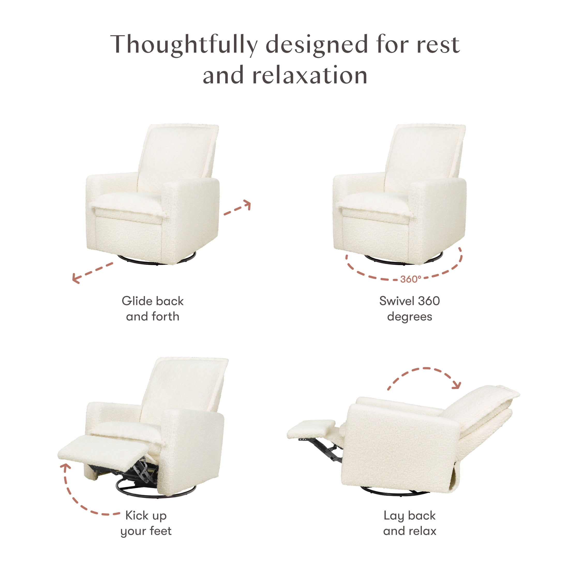 Babyletto Cali Flange Recliner and Swivel Glider