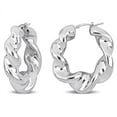 thumbnail image 1 of Miabella Twisted Hoop Earrings Sterling Silver, 1 of 4
