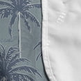 thumbnail image 4 of Exotic Microwave Oven Cover, Natural Theme Tropical Palm Trees Pattern Along Aloha Writing Print, Water Resistant Organizer with Pockets for Kitchen, 36" x 12", Slate Blue and Pale Teal, by Ambesonne, 4 of 4