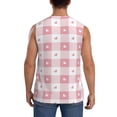thumbnail image 4 of Kdxio Plaid Heart for Men's Muscle T-shirt,Sleeveless for Workout Running Athletic Gym Lounge Casual, 4 of 7