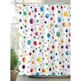 thumbnail image 3 of Colorful Polka Dot Waterproof Fabric Shower Curtain, Rainbow Color Polka Dots Abstract Shower Curtain for Bathroom Curtains Bathtubs Hotel Washable Shower Curtains with 12 Hooks Stall 54x78in, 3 of 6