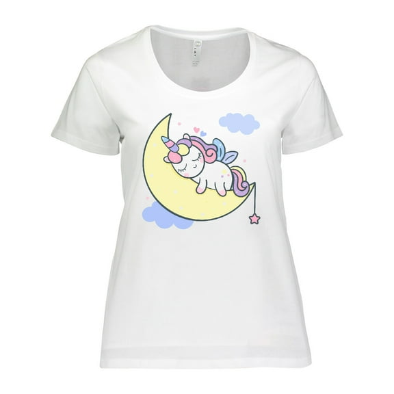 Inktastic Unicorn Moon Women's Plus Size T-Shirt