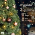 thumbnail image 4 of CAPHAUS 6 Feet Artificial Pre-lit Pencil Christmas Tree w/ 250 LED Lights, Premium Slim Christmas Tree w/ 618 Branch Tips Pre-Hinged & Foldable Stand, Skinny Christmas Tree, Pencil Tree, 4 of 9