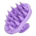 thumbnail image 1 of Cepillo de silicona para el cuero cabelludo, limpieza profunda, masaje manual para el cuero cabelludo. Violeta, 1 of 9