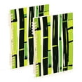 thumbnail image 2 of Ckdifva Bamboos Stripe A5 Ring Binder Notebook Journey Note Diary College Ruled Study 60 Pages, 2 of 8