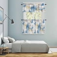 thumbnail image 5 of Blue Gray Ombre Kitchen Curtains Sets for Windows 24 Inch Length, Vintage Abstract Art Oil Painting Rod Pocket Window Treatments Tier Curtains and Valances Set for Bedroom/Bathroom, 5 of 8