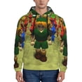 thumbnail image 2 of Lsque Pikmin Pattern Casual Men's Hoodie,Hooded Sweatshirt with Kangaroo Pocket,Pullover Hoodie-4X-Large, 2 of 8