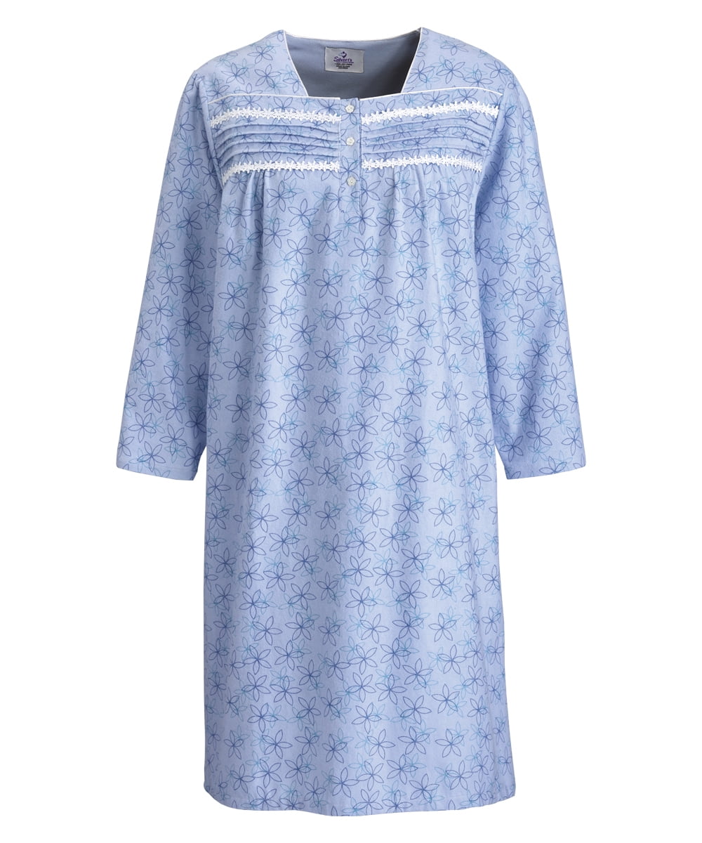 Silverts Women Open Back Hospital Gown, M, Blue Pinwheels - Walmart.com ...