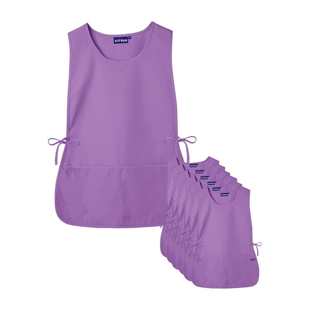 "Sivvan Unisex Cobbler Apron (6 Pack) - Adjustable Waist Ties, 2 Deep front pockets"