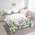 thumbnail image 3 of Homewish Kawaii Rustic Flower 7 Pieces Bedding Comforter Set,Country Farmhouse Lodge Full Bedding Set,Blue Green White Fitted Sheet Flat Sheet For Girl,Microfiber Bedroom Decor Reversible, 3 of 8
