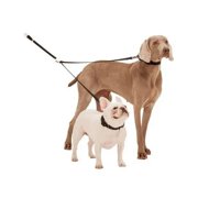 Sporn Adjustable Double Dog Leash Coupler for 2 Dogs, Black, Medium/Large