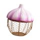 thumbnail image 2 of Cesta de almacenamiento para huevos frescos, jengibre y ajo con asas, de hierro tejido decorativo Púrpura, 2 of 9