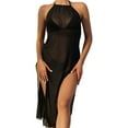 thumbnail image 1 of FhsagQ Sortie de Plage pour Femmes Résille Femmes Short de Sortie de Plage en Maille Transparente Sortie de Plage Paréo de Bikini Uni Pompon Chiffon Transparent Sortie de Plage Sortie de Plage pour Femmes Jeu de Rôle Sortie de Plage pour Femmes Bikini Noir P, 1 of 7