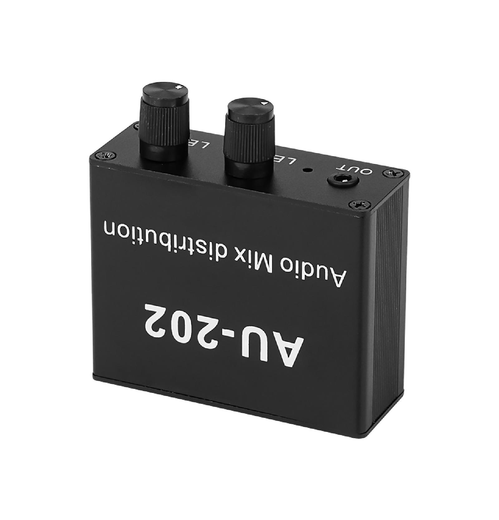 NATEFEMIN Dual Input Audio Mixer Board for Studio Use, NJM4580 OP AMP, Stable Low Noise, Compact Size