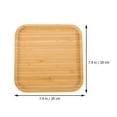 thumbnail image 2 of WORGEOUS Household Bamboo Plate Snack Plate Bamboo Storage Plate Fruit Serving Plate Bamboo Dessert Plate, 2 of 8