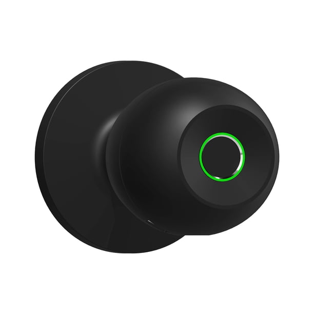 Cerradura de huella dactilar para interiores, cerradura de bola de madera para puertas domésticas, cerradura electrónica universal para puertas izquierda y derecha, colgante