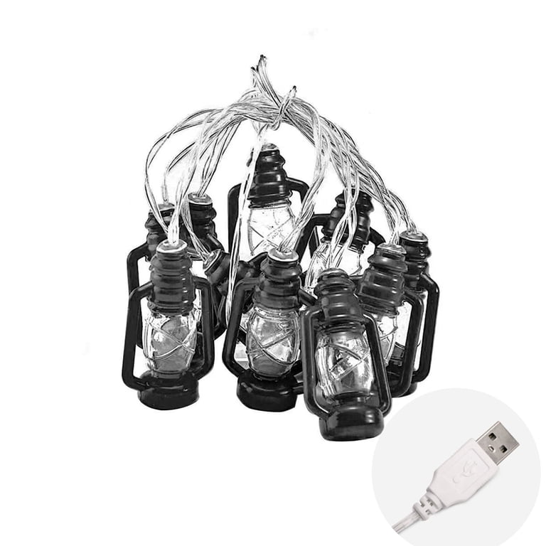 5Ft Lantern String Lights with 10 LED Lights, Mini Vintage