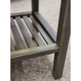 thumbnail image 2 of Solid Acacia Padded Bench with Shelf in Gray, 2 of 6