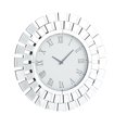thumbnail image 5 of DecMode 2" Silver Glass Starburst Mirrored Wall Clock, 5 of 7