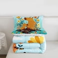 thumbnail image 5 of Erosebridal Colorful Flowers Blossom Twin Comforter Sets,Brown Capybara Rodent Animal Bedding Set For Kids Girls Reversible 2-Piece, 5 of 7