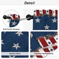 thumbnail image 5 of Country Star Farm Tier Curtains, Red Blue Patriots Stripe American Flag Light Filtering Kitchen Curtains, 2Pcs Rod Pocket Half Window Treatments Panels for Sink Cafe Cabinet Camper 27.5x36 Inches, 5 of 9