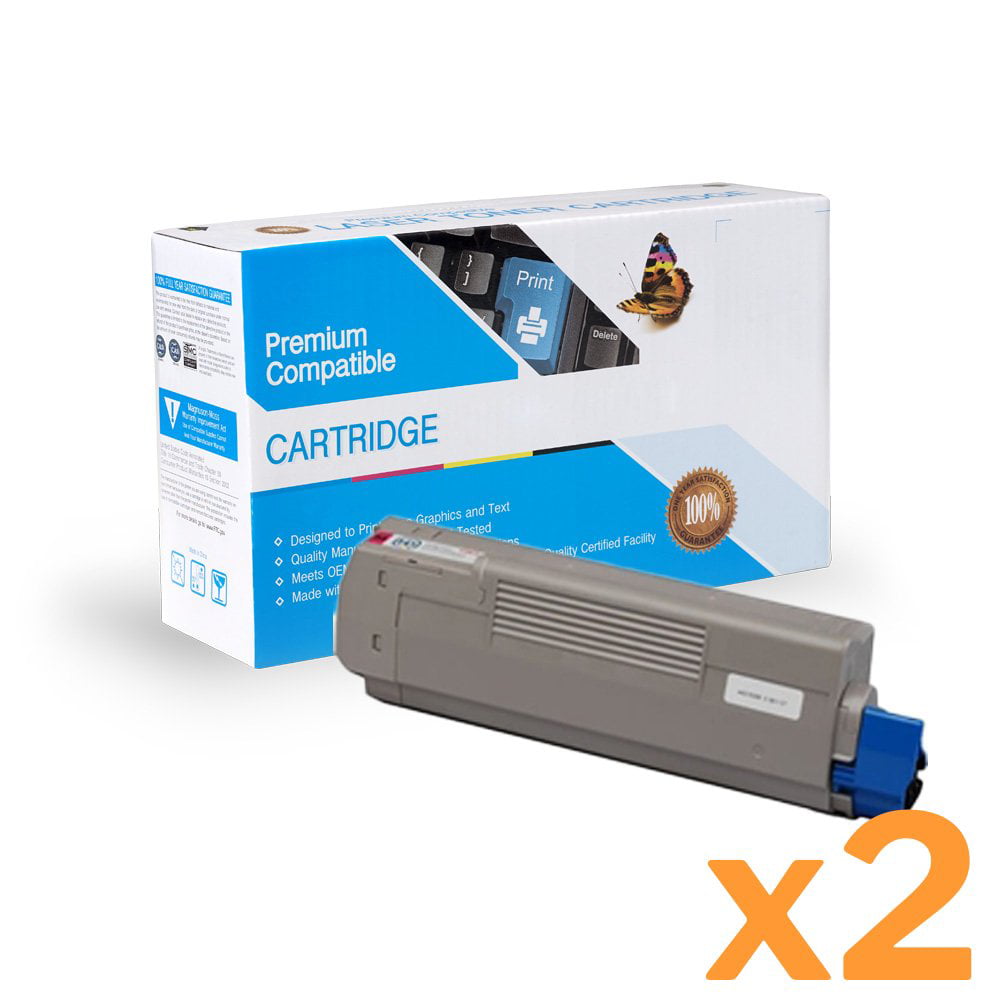 43865719 Laser Printer Toner Cartridge Use for OKI Okidata C6150dn C6150dtn C6150hdn C6150n MC560 MFP Printer 2 Pack Cyan Compatible High Yield C6150