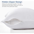 thumbnail image 6 of Aship Arc-Chill Cooling Pillow Cases, Q-Max >0.45 Jade-Infused Dual-Sided Summer Cooling Pillowcase, Smoother Skin & Frizz-Free Hair, Hidden Zipper, Machine Washable, Queen 20''x30'', 2 Pack White, 6 of 8