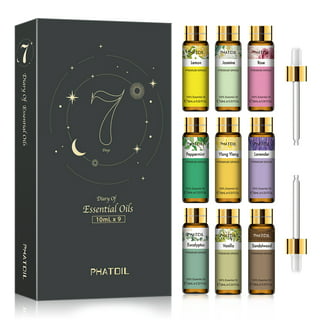 PHATOIL 9PCS Premium Quality Essential Oils Set for Soap Making Diffusers,  10ml/0.33fl. oz Fragrance Oils, Long Lasting Scents, Ideal Gift Set for