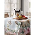 thumbnail image 6 of Easter Bunny Floral Table Cloth, Waterproof Tablecloth for Rectangle Tables, Spring Flowers Checkered Watercolor Reusable Washable Fabric Table Cover for Restaurant Kitchen Dining Tables 52"x70", 6 of 9