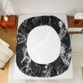 thumbnail image 5 of Castle Fairy Boys Girls Abstract Gradient Marble 4 Pieces Queen Sheet Sets,Stone Pattern Ultra Soft Flat Sheet,Black White Queen Fitted Sheet,Breathable Home Decor, 5 of 7
