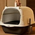 thumbnail image 5 of Fully Enclosed Litter Box Oversized with Odor Control and High Sides for Large Cats Plastic Includes Scoop and Deodorizing Bag, 5 of 6