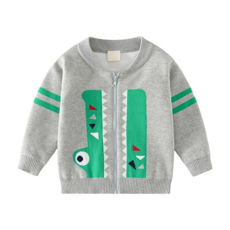 

Toddler Baby Sweatshirt Christmas Halloween Kids Boys Girls Sweater Winter Long Sleeve Cartoon Dinosaur Sweater Knit Warm Zipper Cardigan Casual Outerwear Tops Clothes Coat Size 10-12 Years