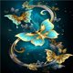 thumbnail image 2 of 5D DIY Full Drill Painting Gold Art Traffic 30x60 Cm Azul, 2 of 9
