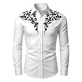 thumbnail image 5 of Tshirts for Kids Boys Western Themed Long Sleeve Button Up Casual Print Shirt Girls' Tops White 6-7 Years, 5 of 5