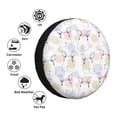 thumbnail image 4 of Sikiie Hand Drawn Rabbit PVC Leather Spare Tire Wheel Cover Spare Tire Cover, for Car Truck SUV Camper Trailer Universal Fit(14-17in)-15 inch, 4 of 6