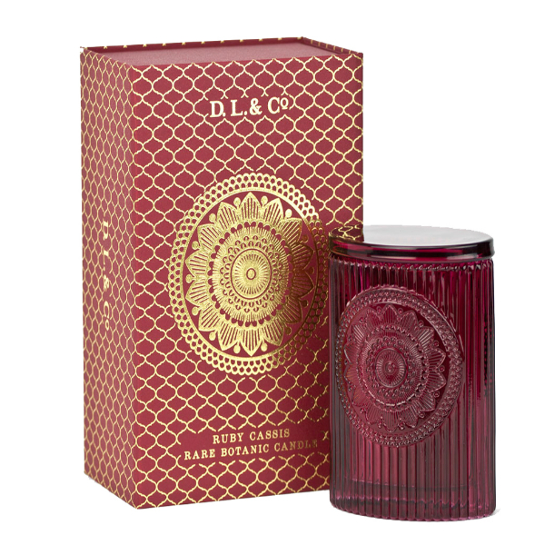 D.L. &amp; Co. Signature Ruby Cassis Oval Candle 9oz