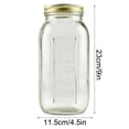 thumbnail image 3 of 64 Oz Canning Jars,Glass Jars Wide Mouth Half Gallon Extra Large Glass Jars with Lids & Rings for Home Canning,Pantry Storage,Food Preserving, 3 of 9