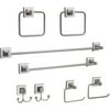 Fusion 8-piece Bath Hardware Set, Brushe