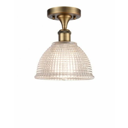 

516-1C-BB-G422-Innovations Lighting-Arietta - 1 Light Semi-Flush Mount Brushed Brass Finish with Clear Glass