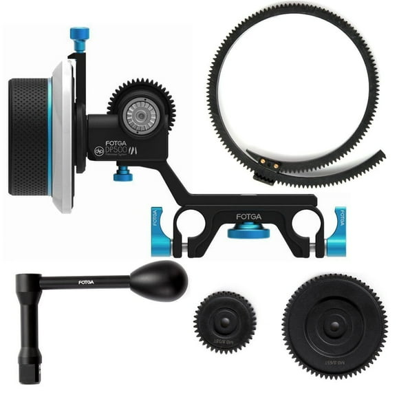 Fotga Upgraded DP500 III Dampen 15mm Rail Lens Follow Focus Puller for All DSLR Video Cinema Camcorder Cameras Blackmagic BMCC BMPCC 5DIV Sony A7S A7 A7S III A9 GH5s GH6 D500 R5C R6 R10 C300 C500 FS7