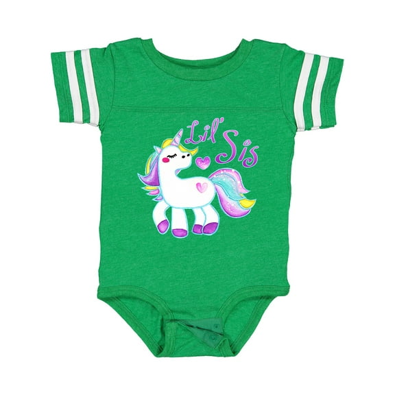 Inktastic Lil Sis Unicorn Little Sister Girls Baby Bodysuit