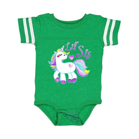 

Inktastic Lil Sis Unicorn- Little Sister Gift Baby Girl Bodysuit