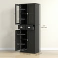 thumbnail image 3 of HOMCOM 61" Kitchen Pantry Storage Cabinet w/ Shelves Soft Close Doors, 3 of 10