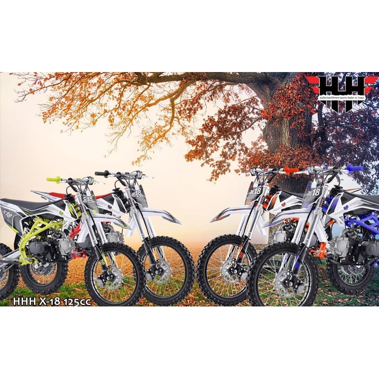 HHH DB-X18 Gasoline 125cc Dirt Bike for Youth ( Green ) ( factory HHH DB-X18 Gasoline 125cc Dirt Bike for Youth ( Green ) ( factory