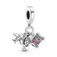 thumbnail image 4 of Berloque Pandora 925 Baño Tigre Oso Winnie Disney Charm Love Airplane Café Charms Para Pulsera, 4 of 4